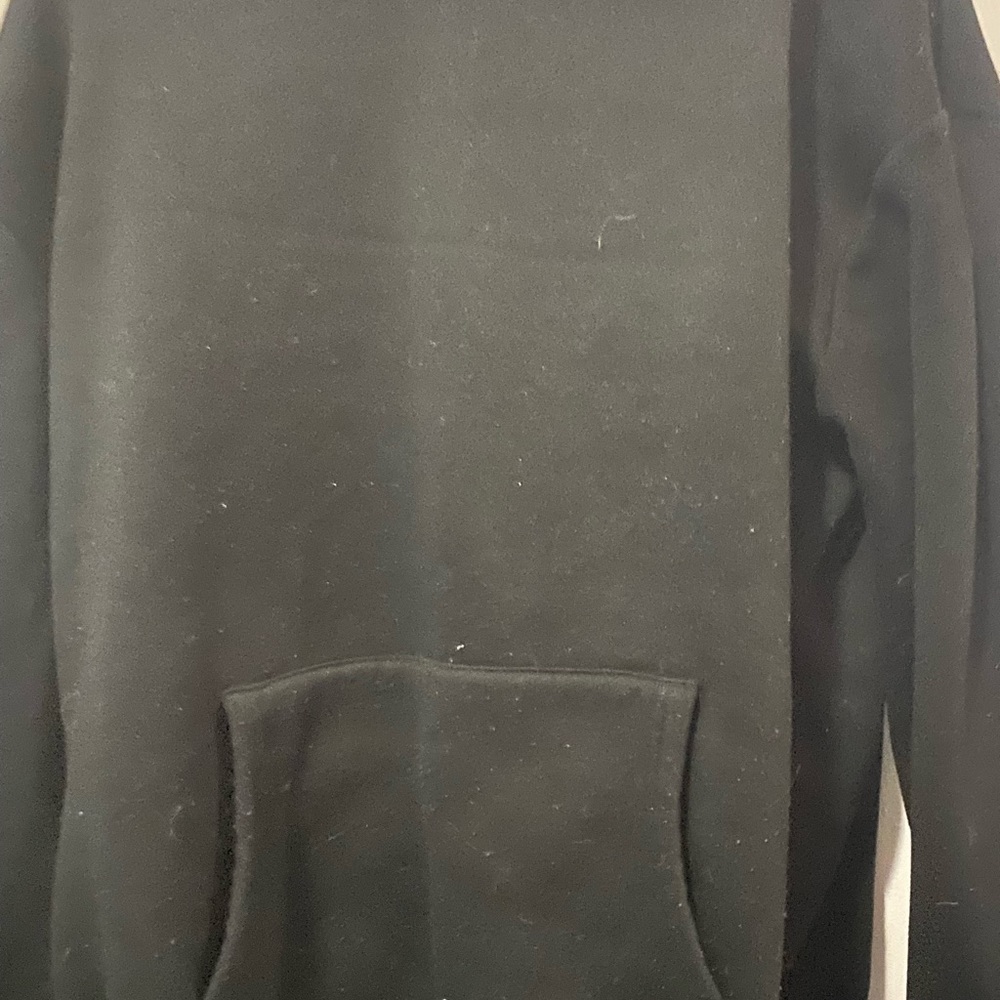 Black and pink smiley face hoodue